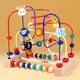 Children's cartoon animals, fruit wrapped beads, early education puzzle building blocks, baby hand eye coordination exercise toys