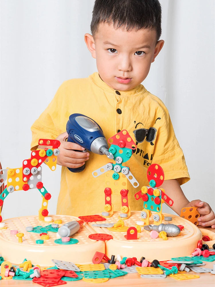 Children's simulation repair tool, baby hands on screws, disassembly and assembly toolbox, puzzle toy