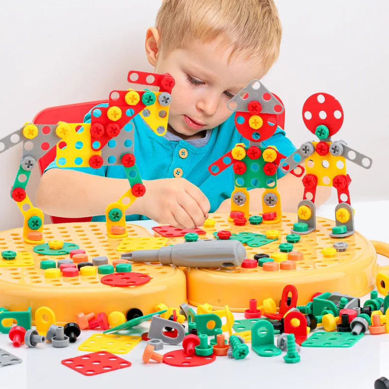 Children's simulation repair tool, baby hands on screws, disassembly and assembly toolbox, puzzle toy